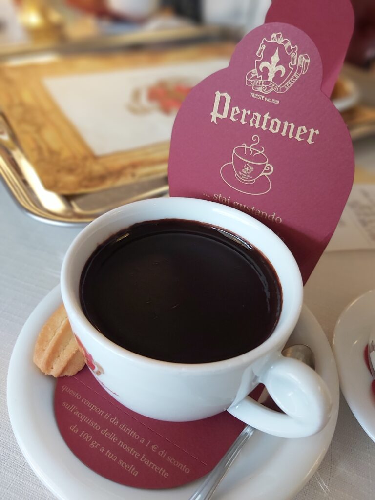 Gustare la famosa cioccolata fondente Peratoner nel prestigioso Caffè degli Specchi a Trieste è un'esperienza imperdibile.